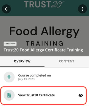 View Trust20 Certificate 2