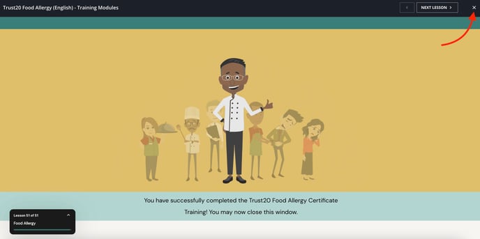 Food Allergy Certificate Training complete instructions