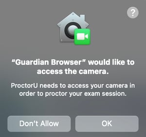 Guardian Browser camera access request on iOS. 