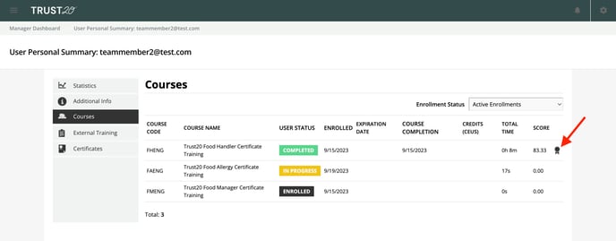 Downloading individual certificates