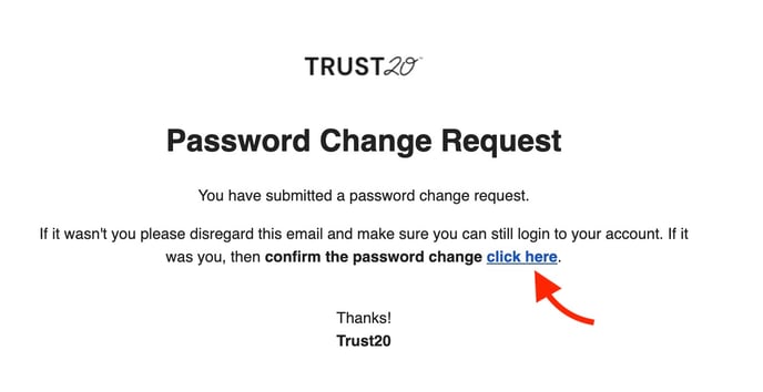 Password change request email